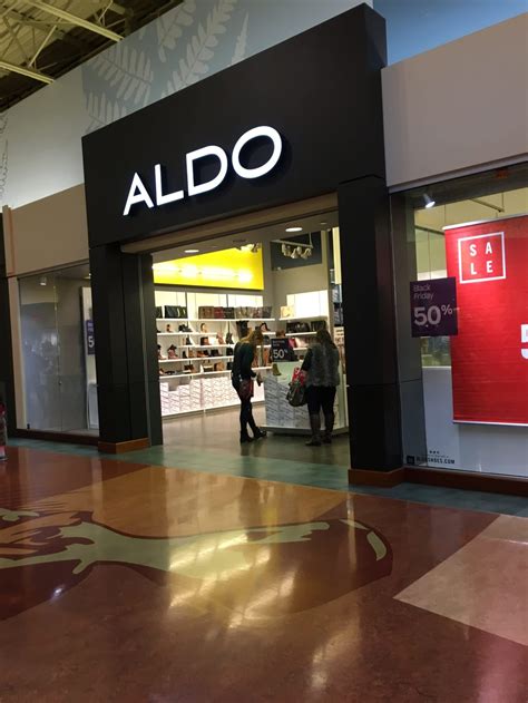 Aldo locations near me. Sunday11:00 AM - 7:00 PM. Monday9:30 AM - 7:00 PM. Tuesday10:00 AM - 9:00 PM. Wednesday10:00 AM - 9:00 PM. Thursday10:00 AM - 9:00 PM. Friday10:00 AM - 9:00 PM. The ultimate destination for style-minded men and women, Aldo Shoes and accessories offer boundless options and of-the-moment styles to inspire you to live life out loud, your … 