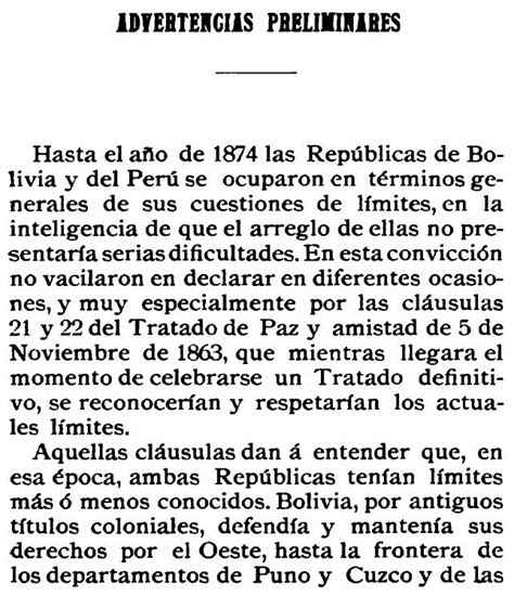 Alegato de parte del gobierno de bolivia en el juicio arbitral de fronteras con la república del perú. - Yttre tecken på en inre känsla.