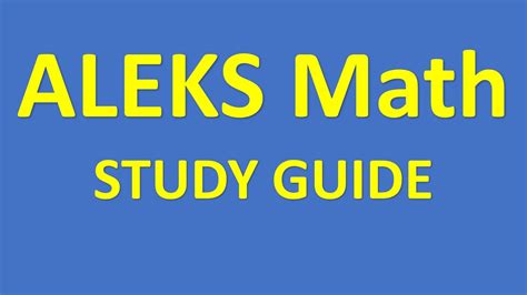 Aleks math placement test study guide. - Manual de servicio ariston no frost.