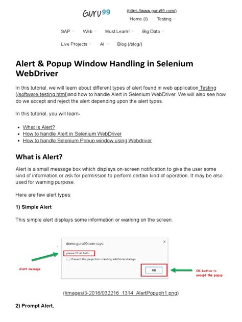 Alert Popup Window Handling in Selenium WebDriver pdf