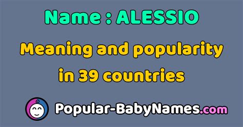 Alessio - Baby Name Meaning, Origin, and Popularity