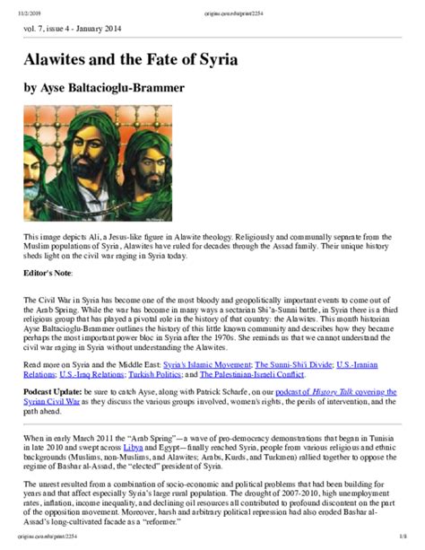 Alewites and the Fate of Syria pdf