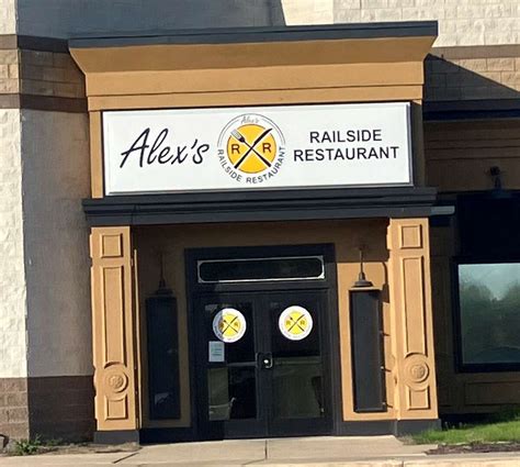 Alex's railside. Alex's Railside Restaurant is known for being an outstanding take out restaurant. They offer multiple other cuisines including Take Out, American, Caterers, and Fast Food. In comparison to other take out restaurants, Alex's Railside Restaurant is reasonably priced. 