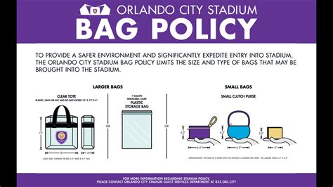 Stadium Bag Policy; There is going to be NO clear bag policy for g
