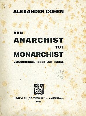 Alexander Cohen, Van anarchist tot monarchist · dbnl