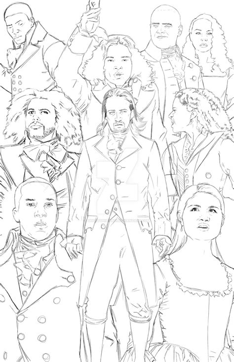 Alexander Hamilton Musical Pages Coloring Pages