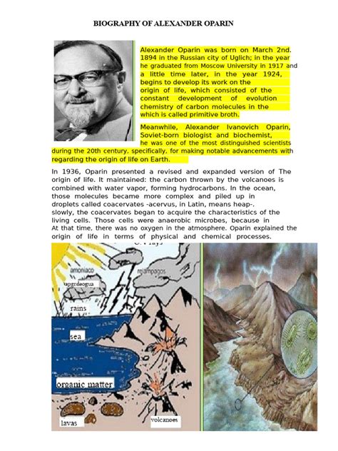 Alexander biography oparin johnson