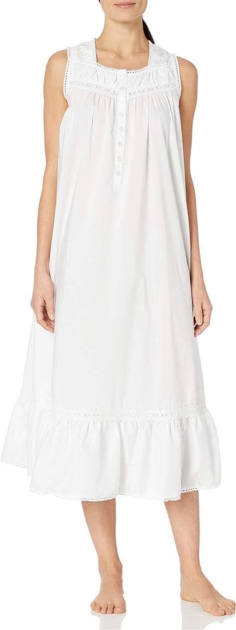 Alexander Del Rossa Women's Cotton Victorian Nightgown, Syb