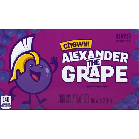 Alexander the grape candy. Bazooka Bubble Gum 225 Count Individually Wrapped Chewing Gum - Grape Flavor - Purple Candy Bulk Bubble Gum Tub - Fun Retro Old Fashioned Candy For Birthdays, Parties, And Celebrations. 8,377. 700+ bought in past month. $1598 ($0.07/Count) $15.18 with Subscribe & Save discount. FREE delivery Fri, Mar 29 on $35 of items shipped by … 