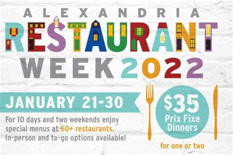 Alexandria Restaurant Week is underway, with DC up next