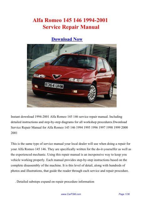 Alfa romeo 145 146 repair manual. - Information system a managers guide to harnessing technology.