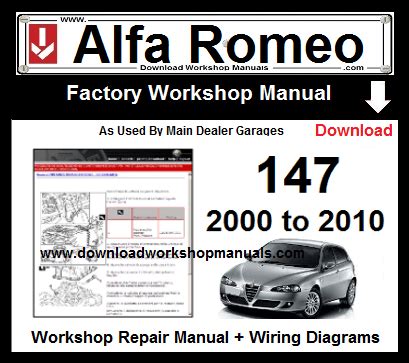 Alfa romeo 147 2000 2004 workshop repair service manual. - Iveco cursor c13 ent m77 workshop repair manual.