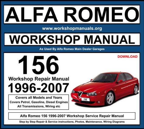 Alfa romeo 156 repair service manual 1999. - Hp pavilion slimline s5000 manuale di servizio.