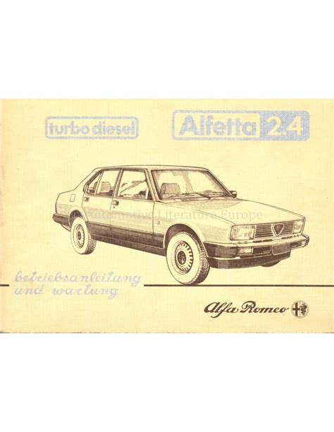 Alfa romeo alfetta 1983 repair service manual. - Wer über den brenner fährt ....