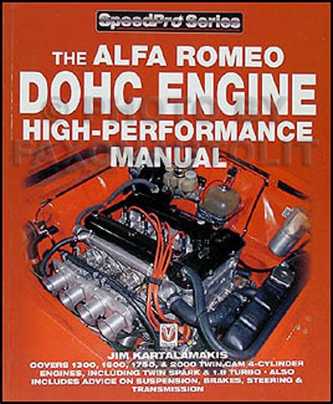 Alfa romeo dohc engine high performance manual speedpro. - Baxter gas rack oven service manual ov200g.