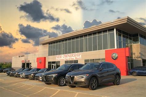 Alfa romeo fort worth. Alfa Romeo of Fort Worth. Opens at 9:00 AM (833) 203-2656. Website. More. Directions Advertisement. 400 W Loop 820 S Fort Worth, TX 76108-2679 Opens at 9:00 AM. Hours ... 