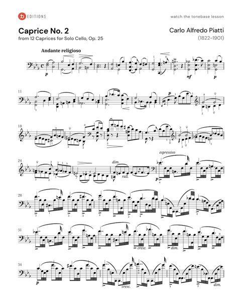 Alfredo Piatti Caprices Cello Op 25