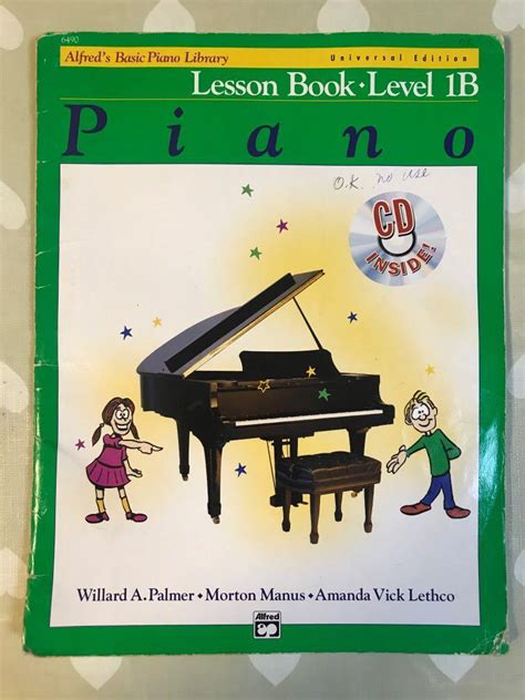 Read Online Alfreds Basic Piano Library Lesson Book Bk 1B By Willard A Palmer