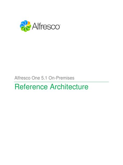Alfresco One 5 1 on premises Reference Architecture