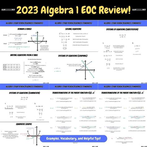Algebra 1 Staar Test 2021 Study Guide