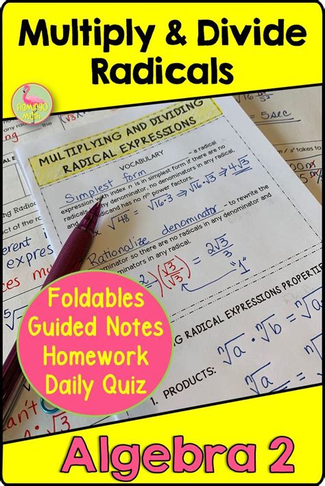 Algebra 2 62 Complete Lesson Multiplying and Dividing Radical Expressions Matthew Richardson