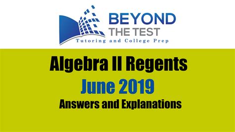 Algebra 2 june 2019 regents. Since the start of the pandemic, Regents Exams in New York have been put on hold. With the exception of a few federally-mandated exams that were optional last year, most New York high school students have not sat for a Regents Exam since June 2019. Regents Exams are end-of-year assessments that are given in the following subject areas: Earth ... 