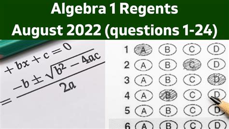 In this video I go through the Algebra 1 Regents - August 2022, questions 1 - 24. I cover all the questions in under 32 minutes, showing how to go through th...