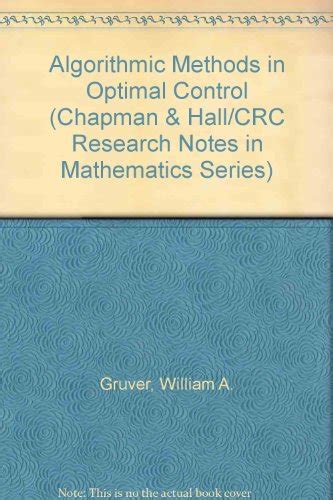 Algorithmic Methods In Optimal Control