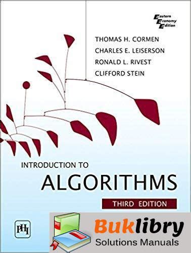 Algorithms 3rd To Cormen Introduction Edition Manual Solution