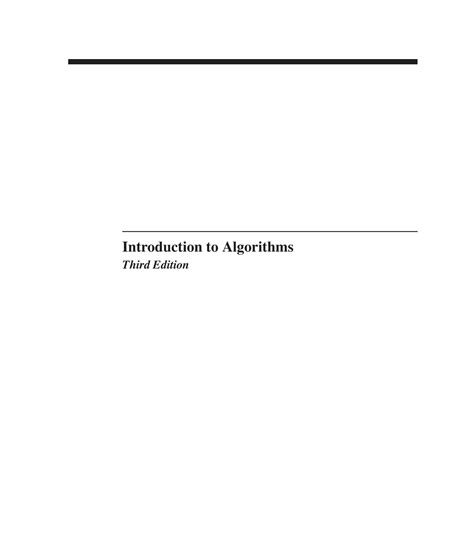Algorithms 3rd To Introduction Bing Solution