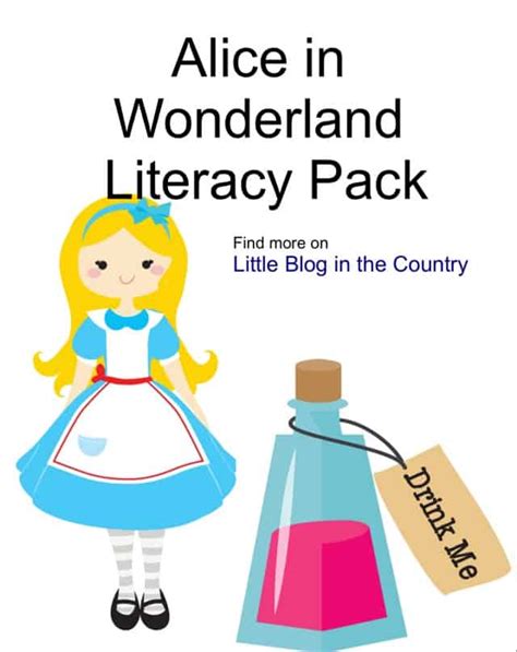 Alice in Wonderland Preschool Printables Little Blog in the Country