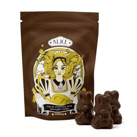 Alice mushroom chocolates. Alice Mushroom Chocolate – Milk Chocolate (2.5 Grams) – 5 Pieces (5 x 0.5g) Whether you’re looking to take a trip to a land far beyond your imagination or want to enhance your day to day reality, Alice has you covered. 