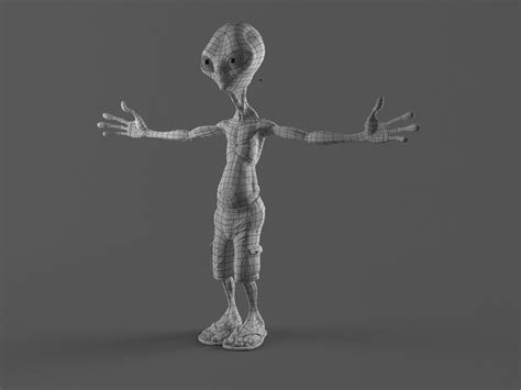 Alien Paul 3D model CGTrader