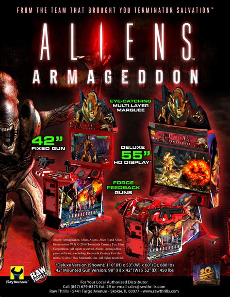 Aliens Armageddon Arcade Manual