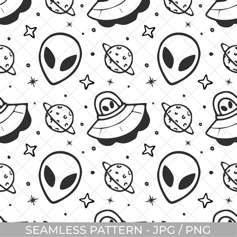 Aliens and Spaceship Pattern