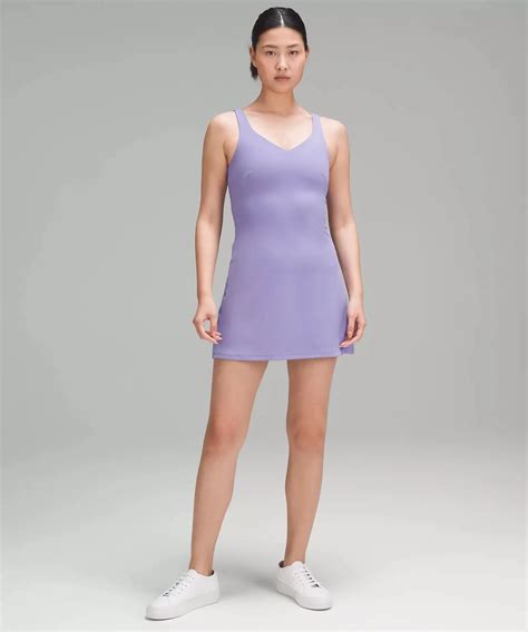 Align dress. Release Date: 12/2023. Original Price: $148. Materials: Nulu. Color: aero blue. Get the buttery softness of lululemon Align™ in a dress. Powered by Nulu™ fabric and made with a built-in shorts liner, your poses and postures have never felt this free.Feels Buttery-Soft and Weightless, Nulu™ FabricSo buttery soft, it feels weightlessFour-way stretchSweat … 