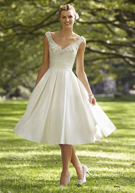 Aline Tea Length Wedding Dress