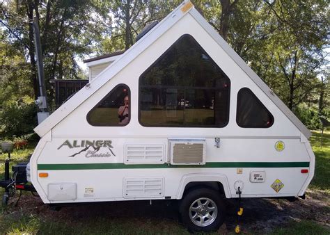 Used 2015 Aliner Classic Std. Model Used Popup in Souderton, Pennsylvania 18964 Used Pre-Owned 2015 A-Liner Classic A Frame Travel Trailer Camper for Sale at Fretz RV The Classic A-frame camper by Aliner is perfect for a weekend getaway.