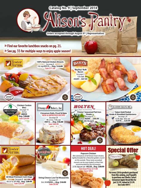 Alison's Pantry Catalog