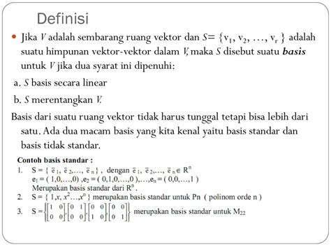 Aljabar linear/Basis dan Dimensi - Wikibuku bahasa Indonesia