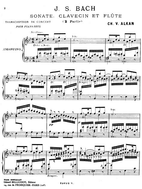 Alkan Bach s Siciliano in G minor BWV1031
