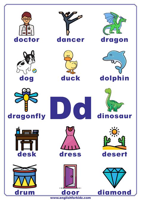 All 3-letter words beginning with letter D - Best Word List