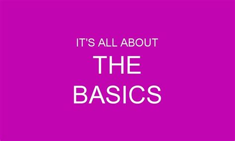 All About Basics