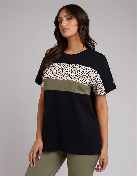 All About Eve Anderson Panel Tee In Black MYER