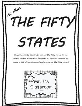 All About Florida Fifty States Project Based Learning Worksheet
