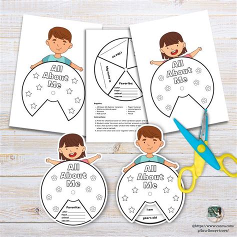 All About Me Spinner Wheel Craft Templates by Canva in 2023 Wheel