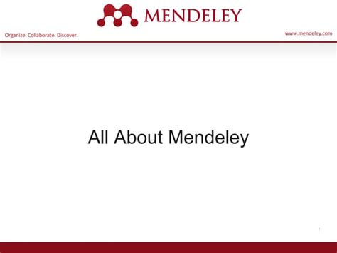 All About Mendeley 2016