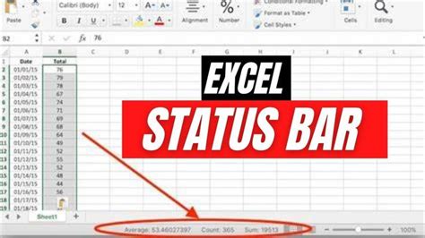 All About the Status Bar in Excel and How to Use It