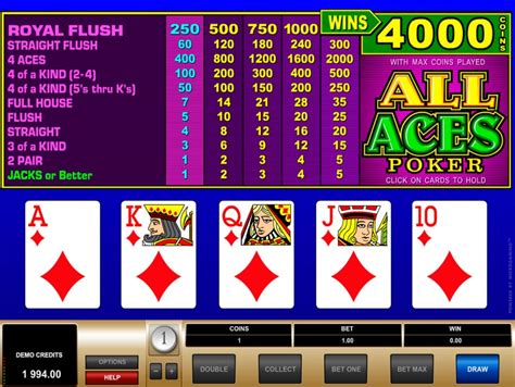 All Aces Poker (Покер всех тузов) от Микрогейминг