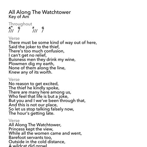 All Along The Watchtower pdf